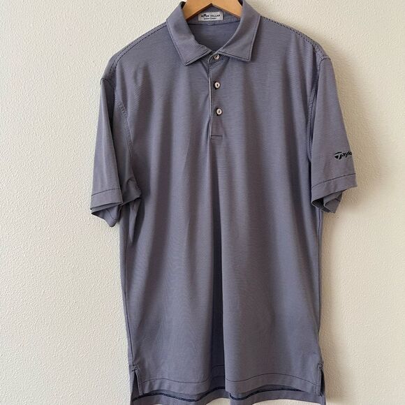 TAYLORMADE | PETER MILLAR Clef Performance Jersey Polo Men size Large - Picture 1 of 7